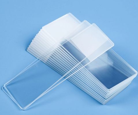 Ультрабелое алюмосиликатное флоат-стекло для предметных стекол микроскопа, толщина 1,0 мм-1,2 мм, DOL ≥500 МПа